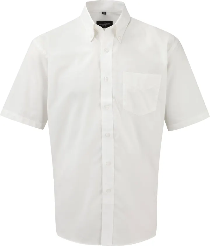 Men's Short Sleeve Easy Care Oxford Shirt White