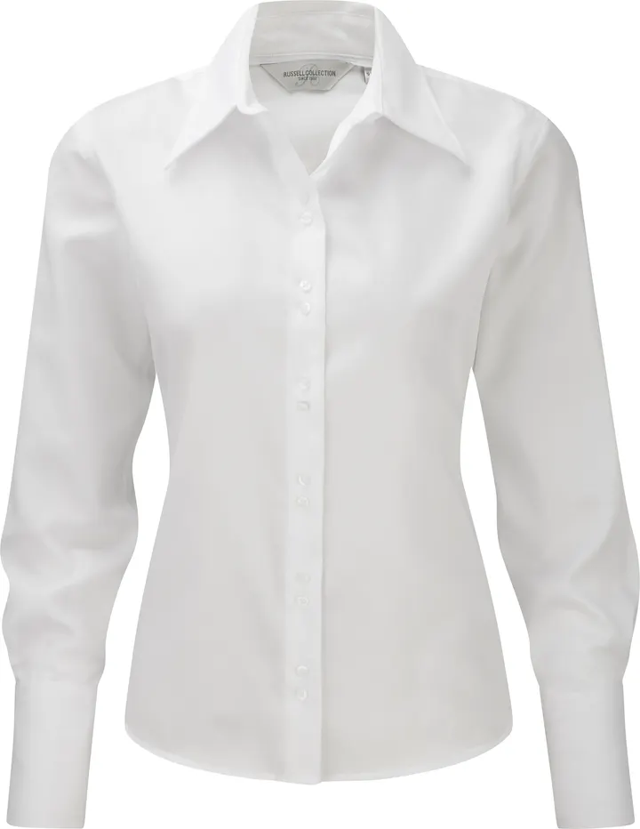 Chemise femme manches longues Non Iron White