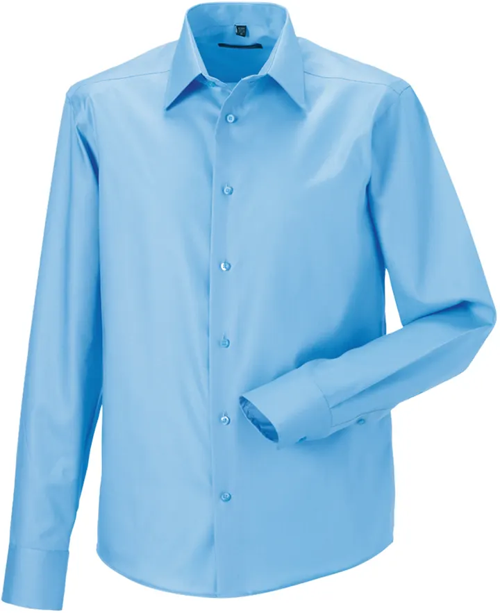 Men's Long Sleeve Tailored Ultimate Non-Iron Shirt Bright Sky