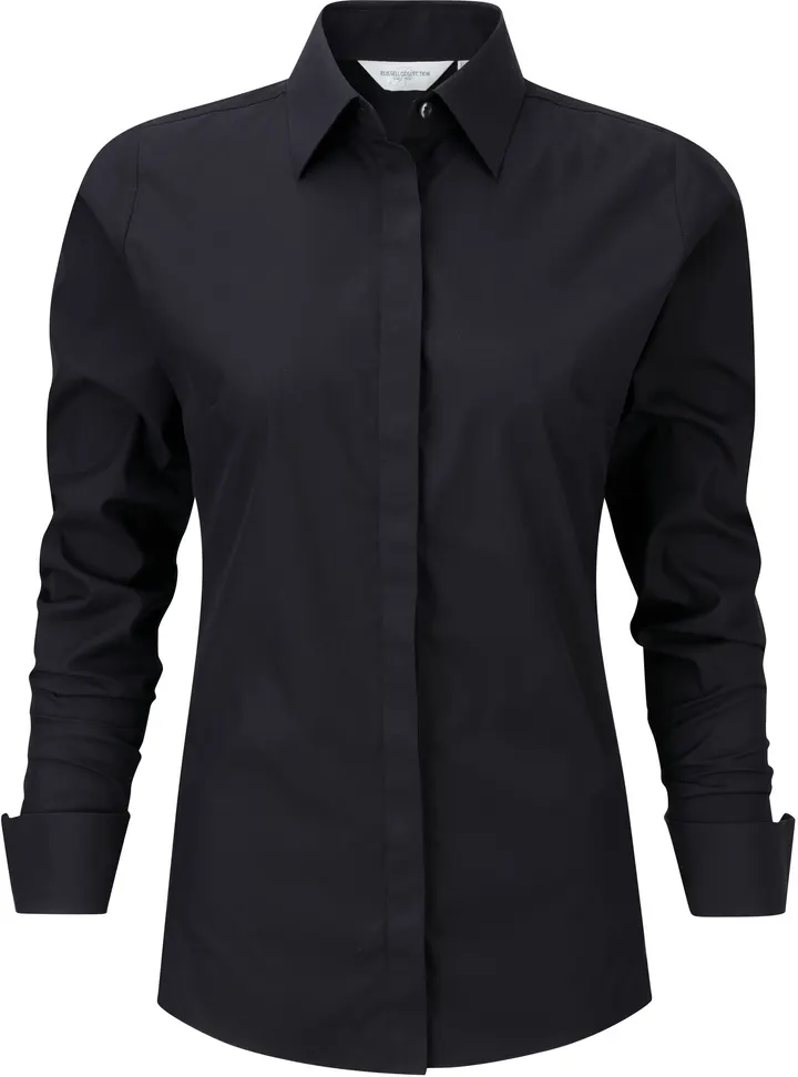Chemise femme manches longues Ultimate stretch Black