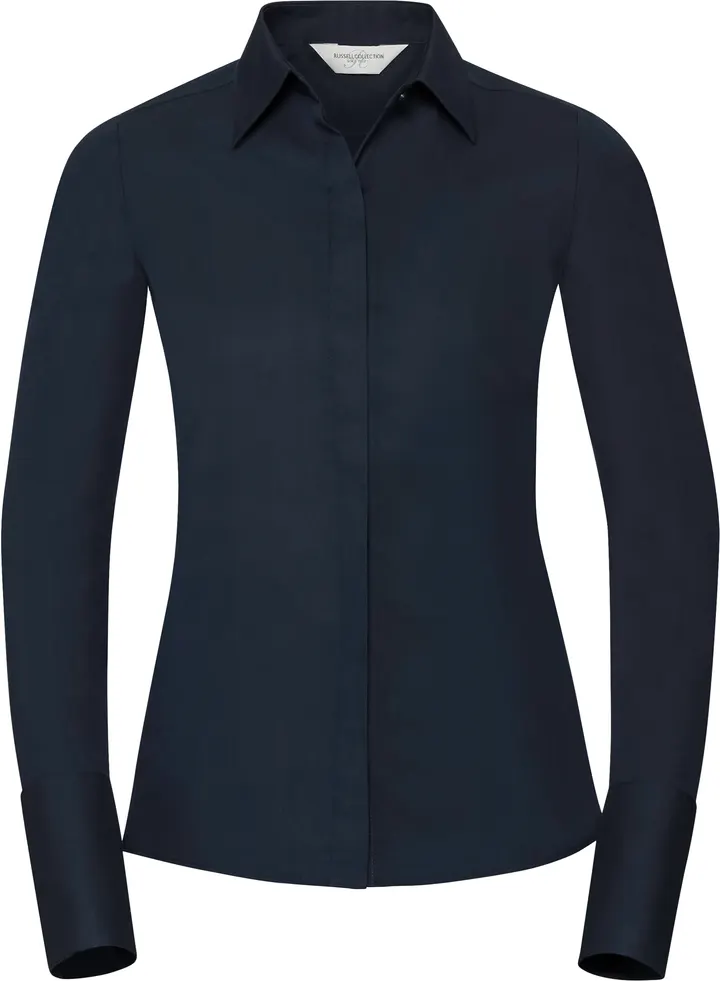 Chemise femme manches longues Ultimate stretch Bright Navy