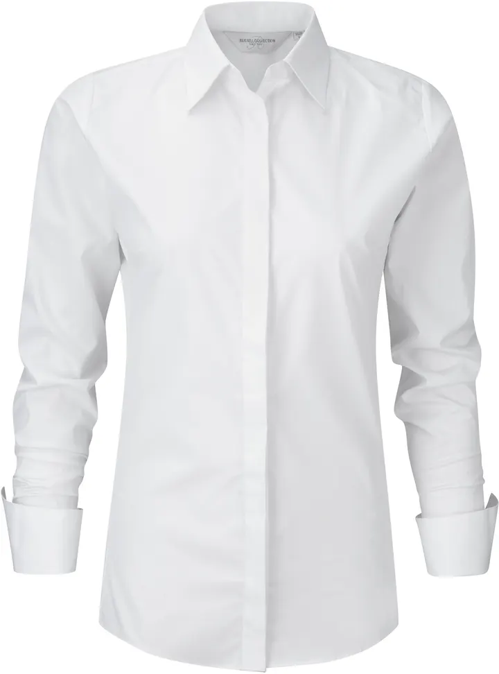 Chemise femme manches longues Ultimate stretch White