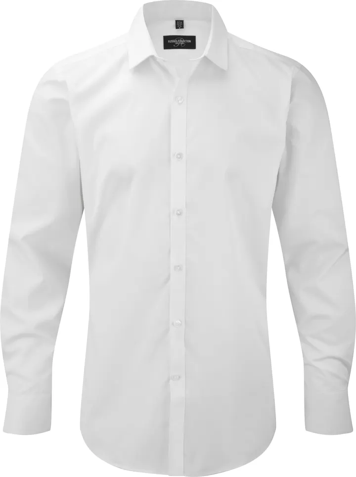 Men's Long Sleeve Ultimate Stretch White