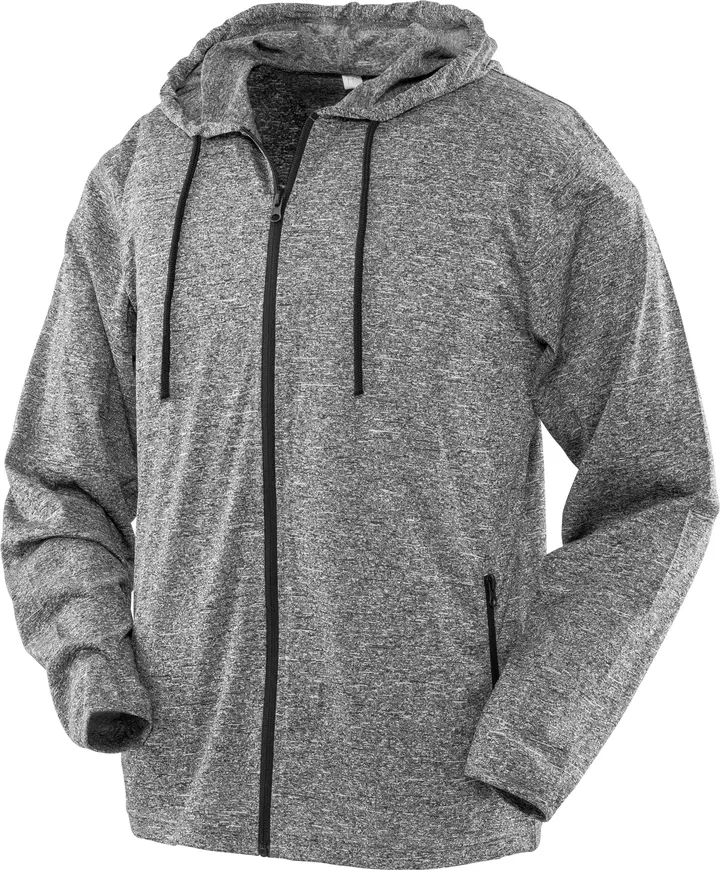 Mens hooded tee-jacket Grey / Black