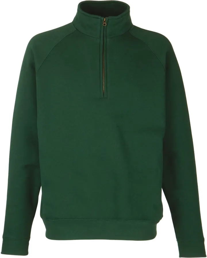 Sweat-shirt col zippé Premium (62-032-0) Bottle Green