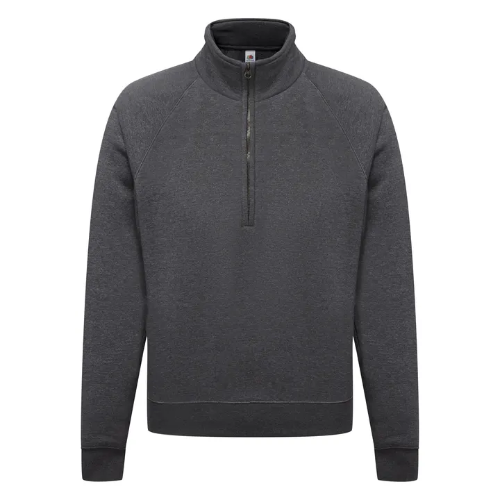 Sweat-shirt col zippé Premium (62-032-0) Dark Heather Grey