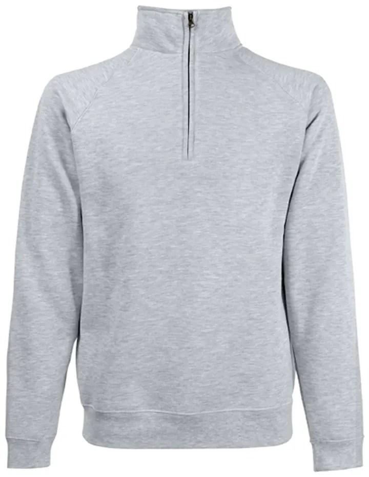 Sweat-shirt col zippé Premium (62-032-0) Heather Grey