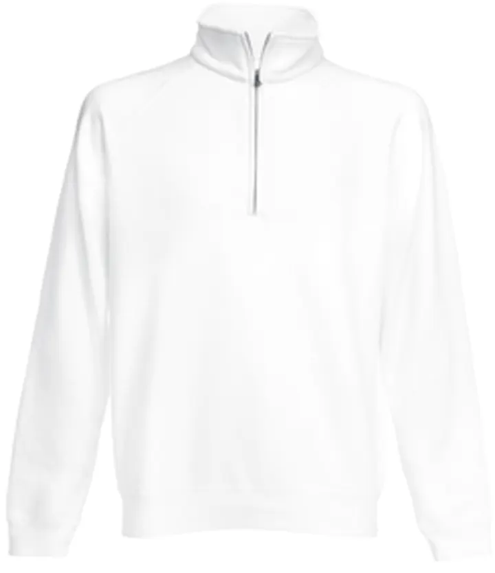 Sweat-shirt col zippé Premium (62-032-0) White