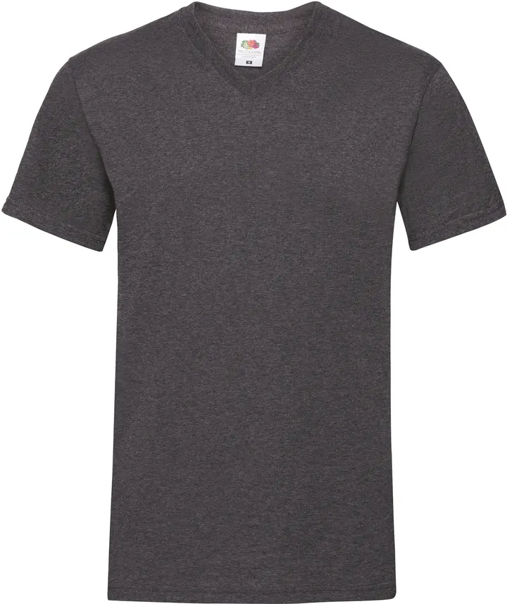 T-shirt homme col v Valueweight (61-066-0) Dark Heather Grey