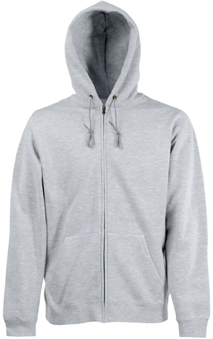 Premium Hooded Sweat Jacket (62-034-0) Heather Grey