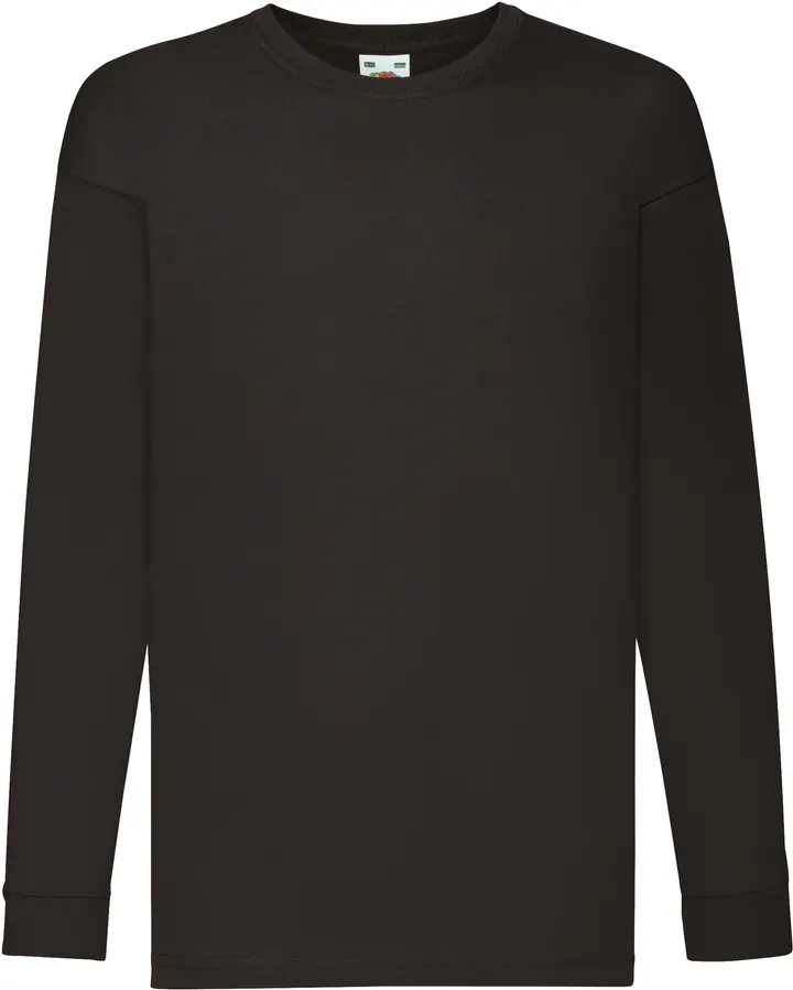 T-shirt enfant manches longues Valueweight (61-007-0) Black