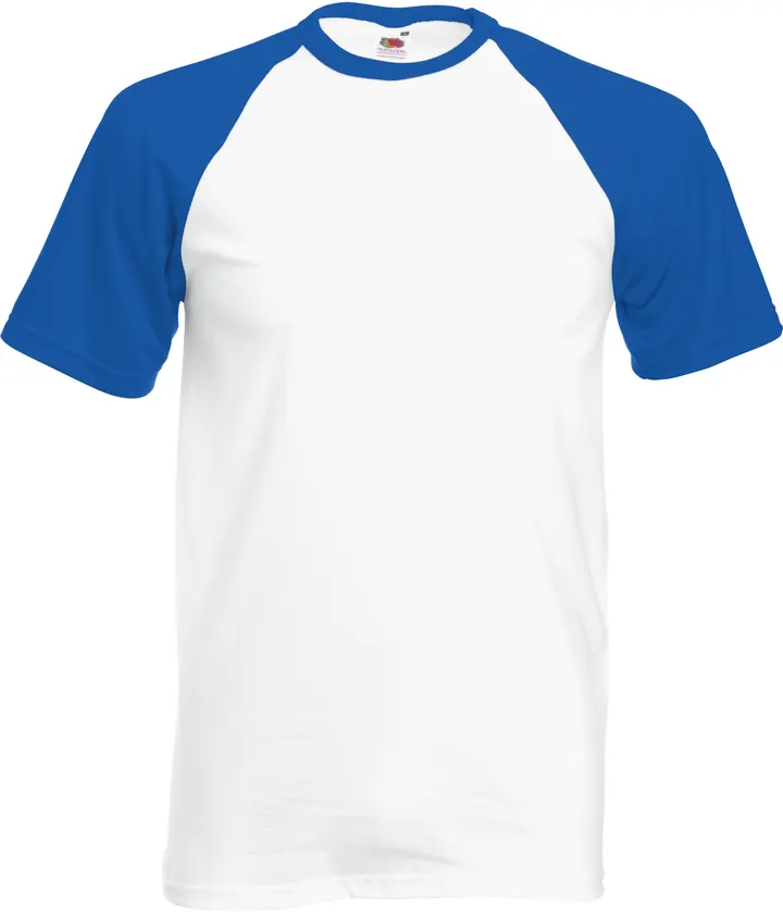 Valueweight Short Sleeve Baseball White / Royal Blue