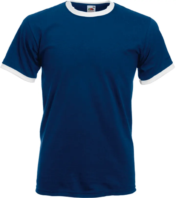 T-shirt Ringer Valueweight Navy / White