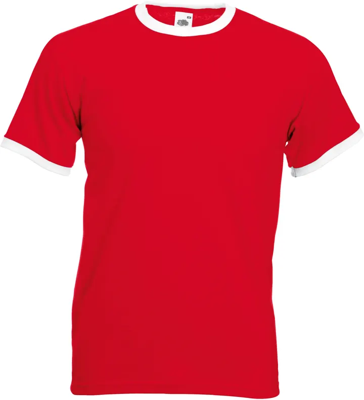 T-shirt Ringer Valueweight Red / White