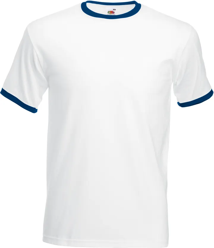 T-shirt Ringer Valueweight White / Navy