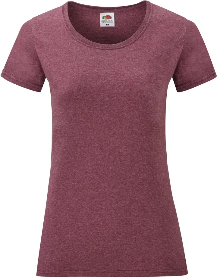 Lady-fit Valueweight T (61-372-0) Heather Burgundy