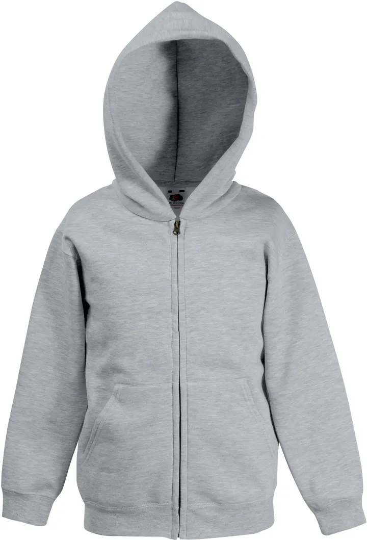 Kids Classic Hooded Sweat Jacket (62-045-0) Heather Grey