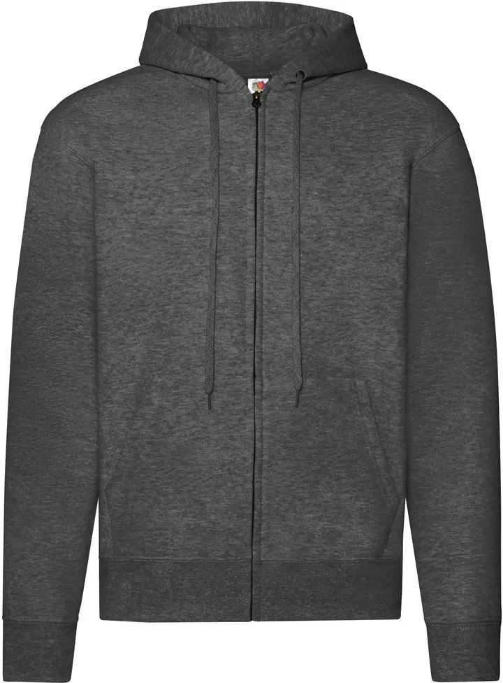 Sweat-shirt homme zippé capuche Classic (62-062-0) Dark Heather Grey