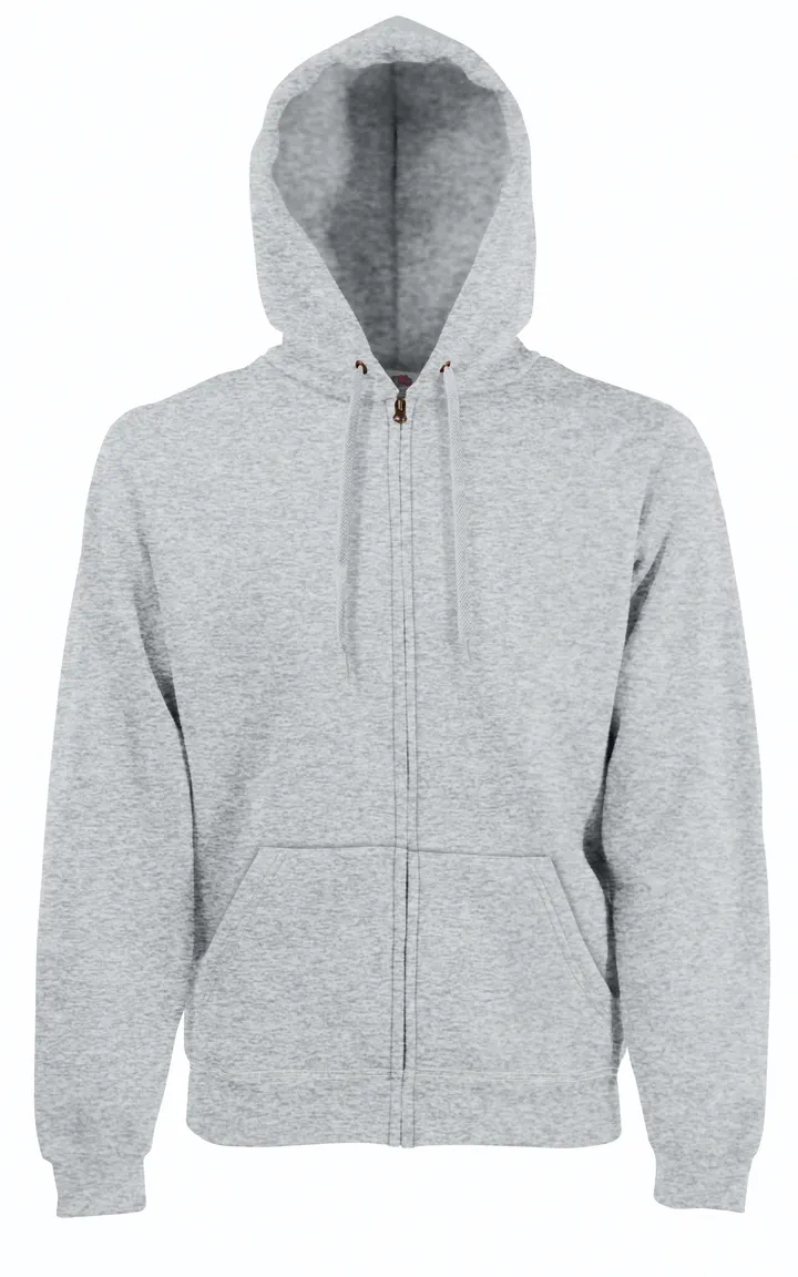 Sweat-shirt homme zippé capuche Classic (62-062-0) Heather Grey