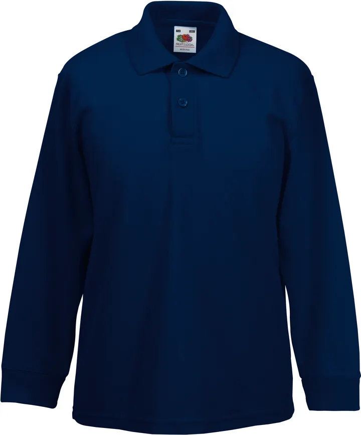 Polo enfant 65/35 manches longues Deep Navy