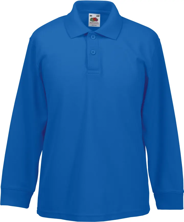 Polo enfant 65/35 manches longues Royal Blue