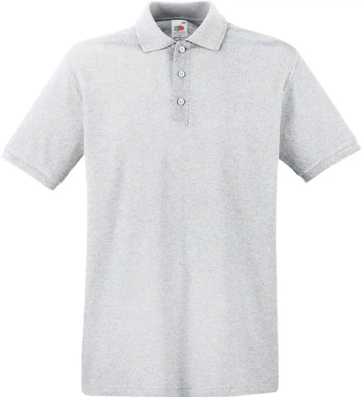Premium Polo (63-218-0) Heather Grey