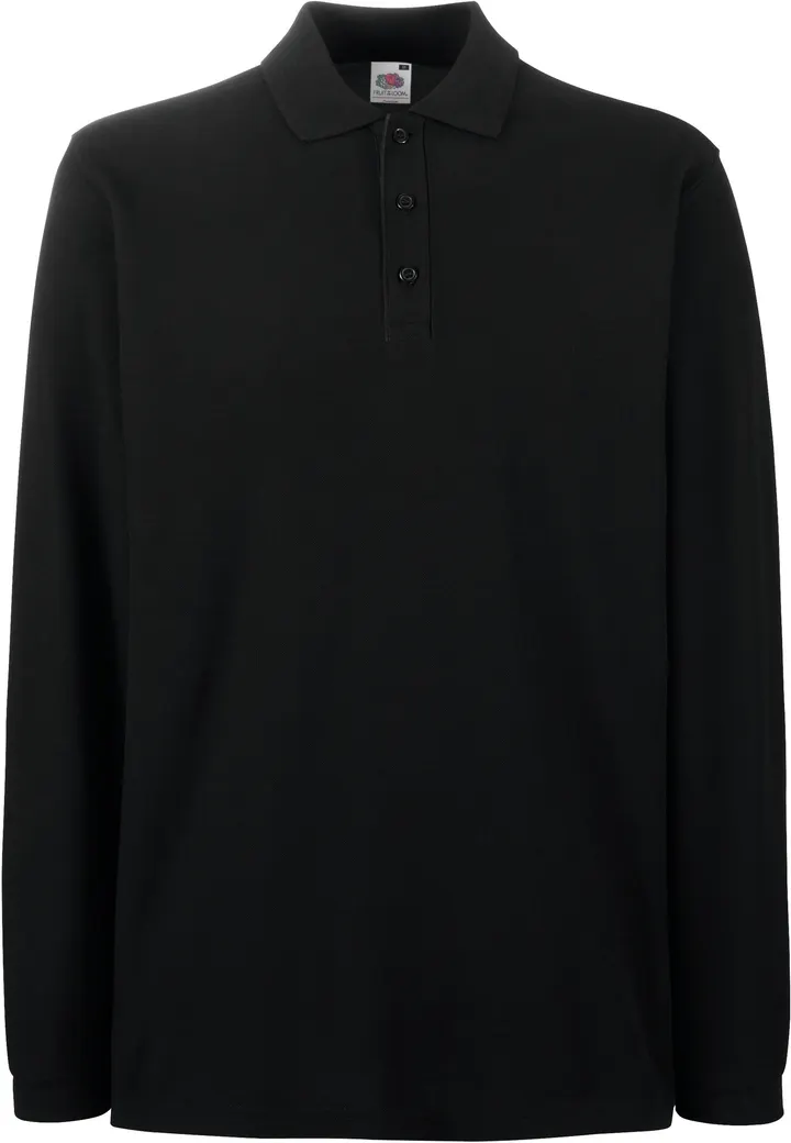 Premium Long Sleeve Polo (63-310-0) Black