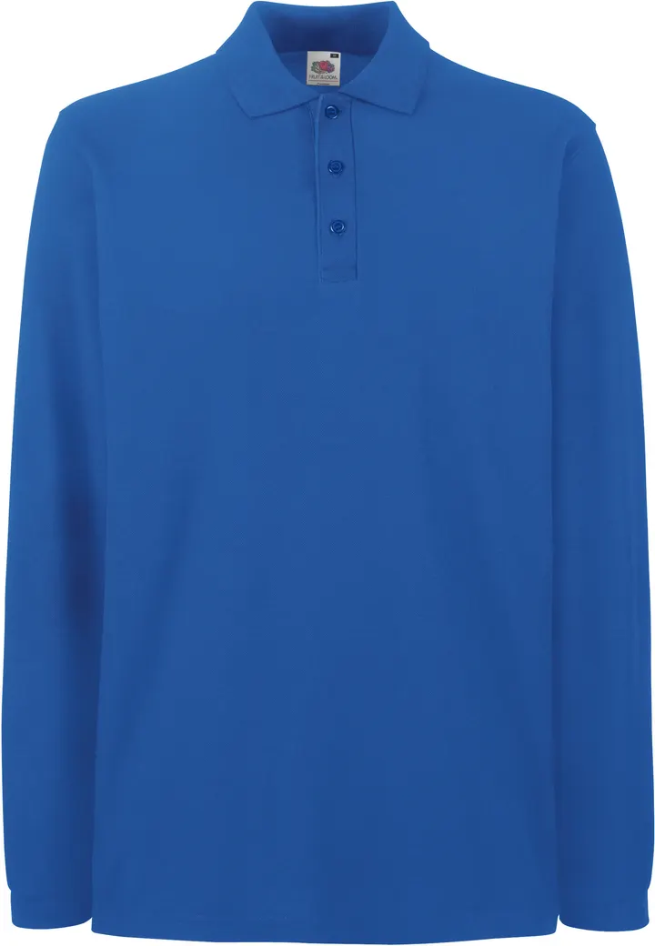 Premium Long Sleeve Polo (63-310-0) Royal Blue