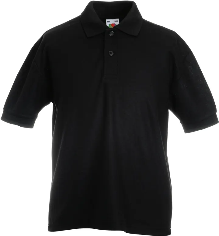 Kinder-Polohemd 65/35 Black