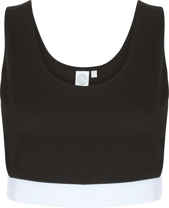 Women's Fashion Crop Top Black / White