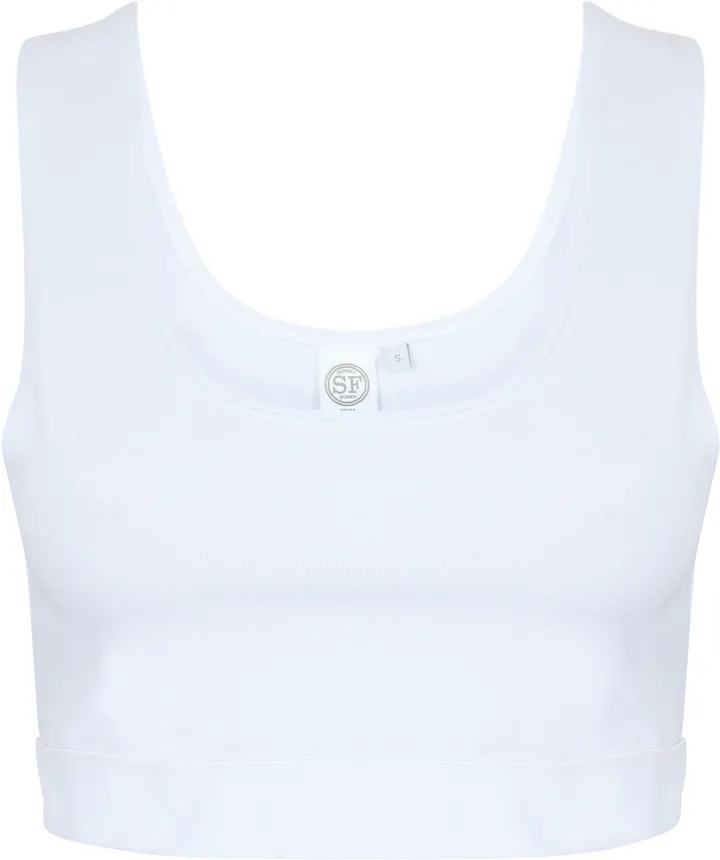 Women's Fashion Crop Top White / White