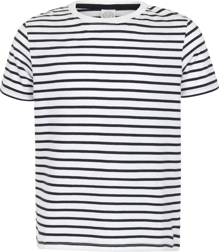 Gestreiftes kinder-t-shirt White / Oxford Navy