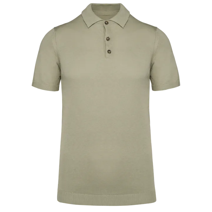 Umweltfreundliches Herren-Polohemd aus Strick Almond Green