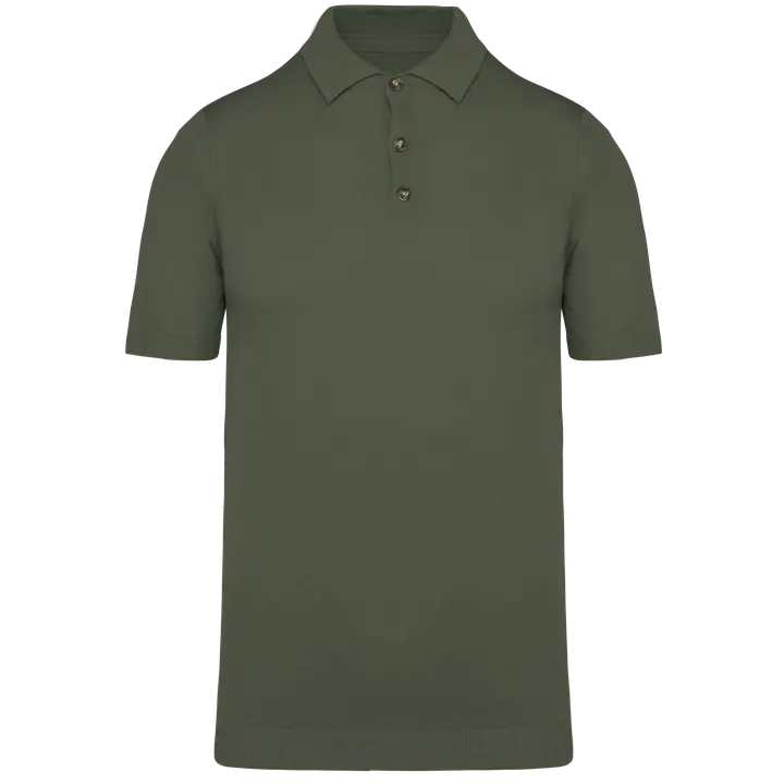Umweltfreundliches Herren-Polohemd aus Strick Organic Khaki
