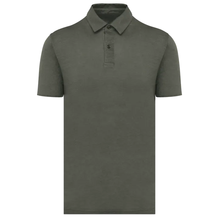 Polo en lin homme Organic Khaki