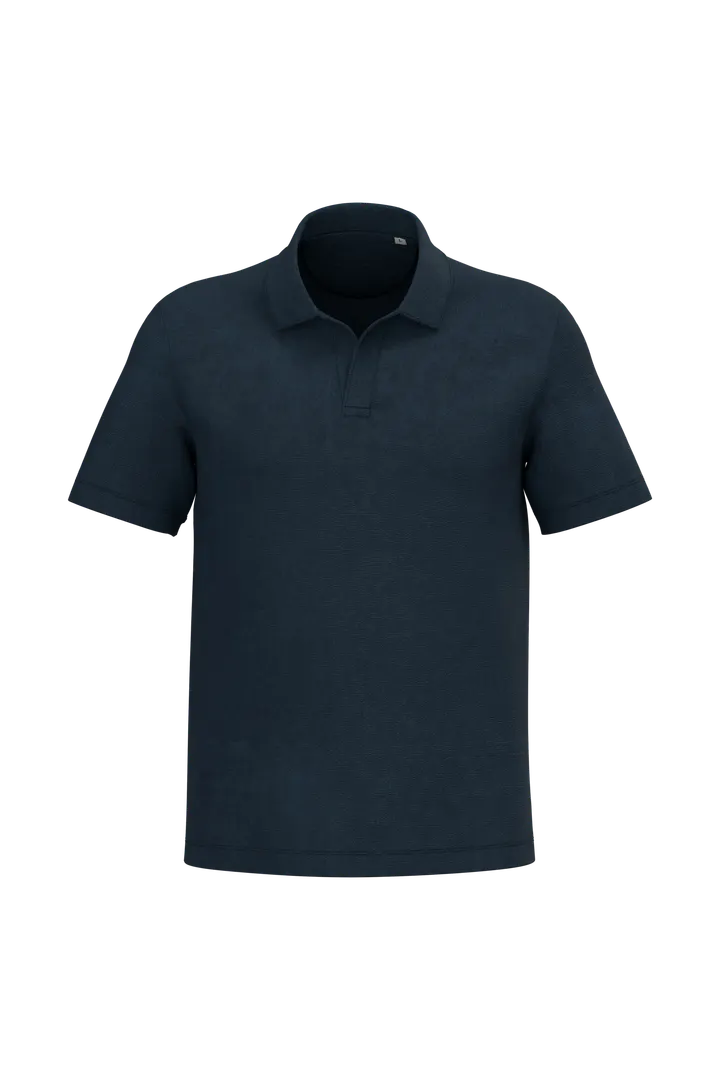Umweltfreundliches Herren-Polohemd aus Frottee Navy Blue