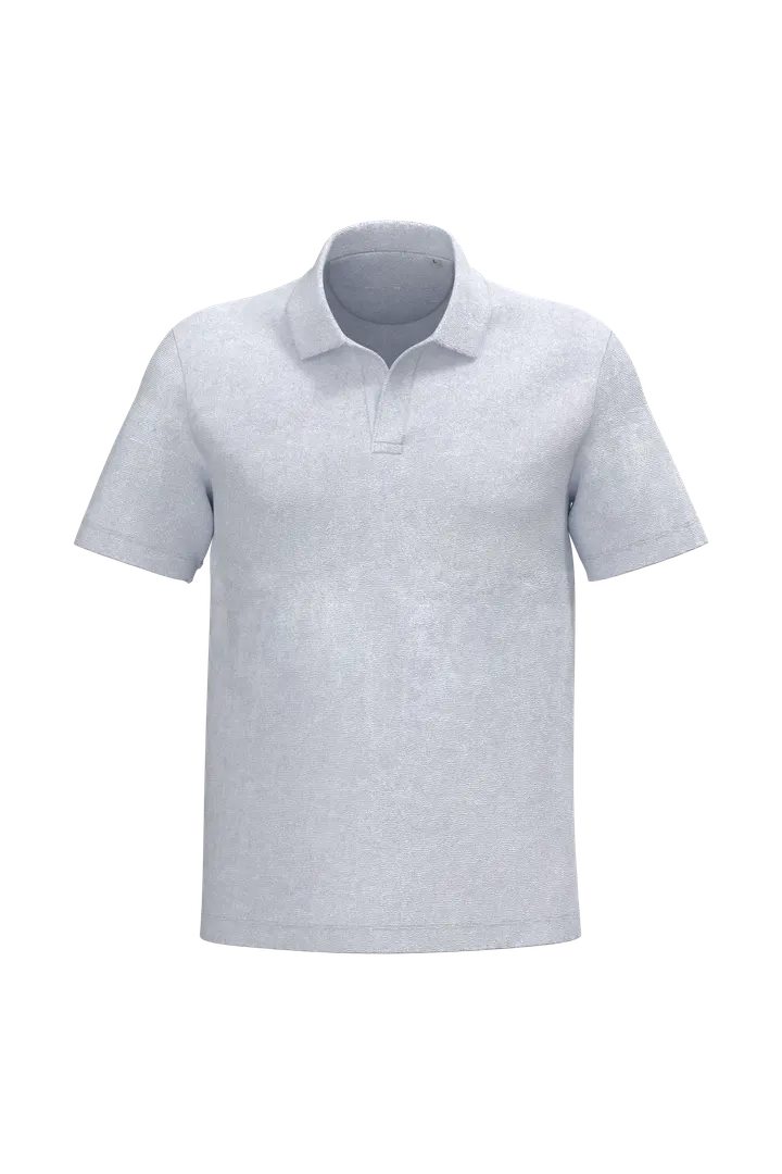 Umweltfreundliches Herren-Polohemd aus Frottee White