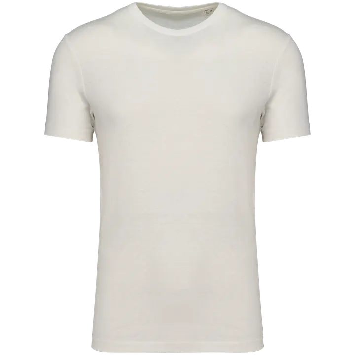 T-shirt écoresponsable en coton bio et lin unisexe Ivory