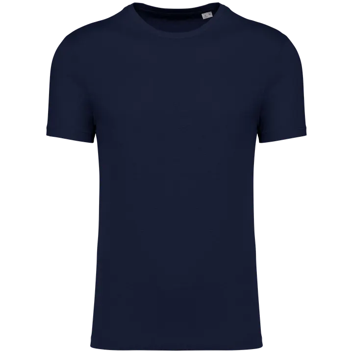 T-shirt écoresponsable en coton bio et lin unisexe Navy Blue