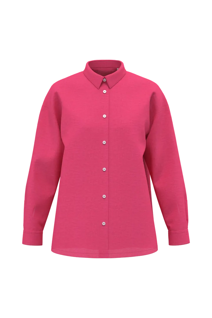 Chemise oversize en lin femme Raspberry Sorbet