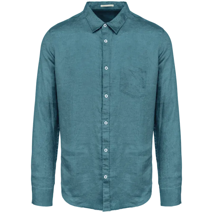 Leinen-Hemd für Herren Adriatic Blue
