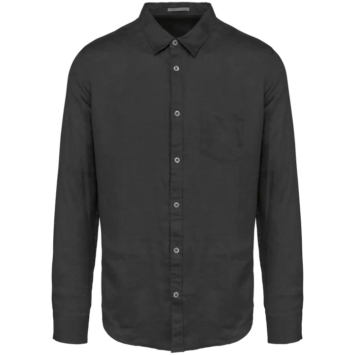 Leinen-Hemd für Herren Anthracite Grey