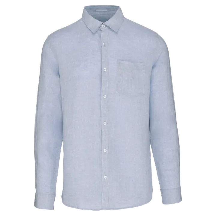 Leinen-Hemd für Herren Linen Blue