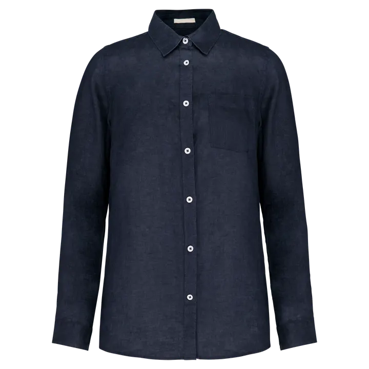 Leinen-Hemd für Herren Navy Blue