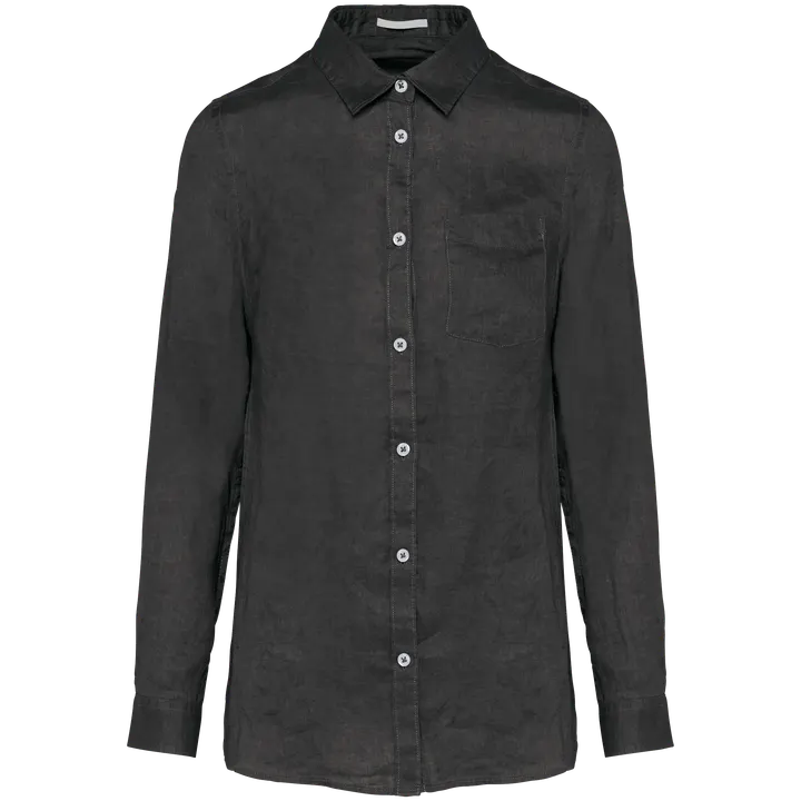 Leinen-Bluse für Damen Anthracite Grey