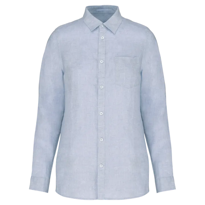 Leinen-Bluse für Damen Linen Blue