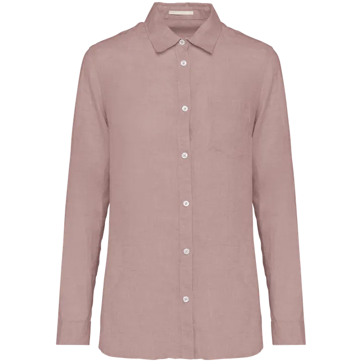 Leinen-Bluse für Damen Petal Rose