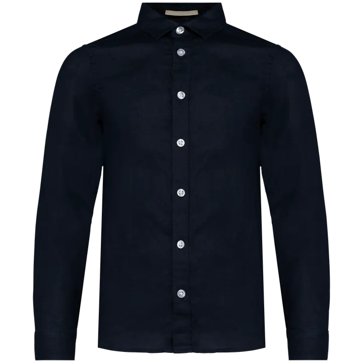 Leinenhemd für Kinder Navy Blue