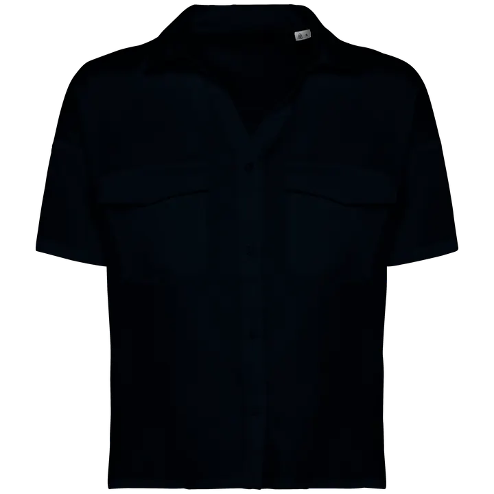 Umweltfreundliches Oversize-Damenhemd aus Lyocell Washed Dark Navy