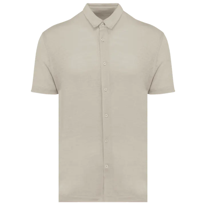 Chemise à manches courtes en lin homme Linen Sand